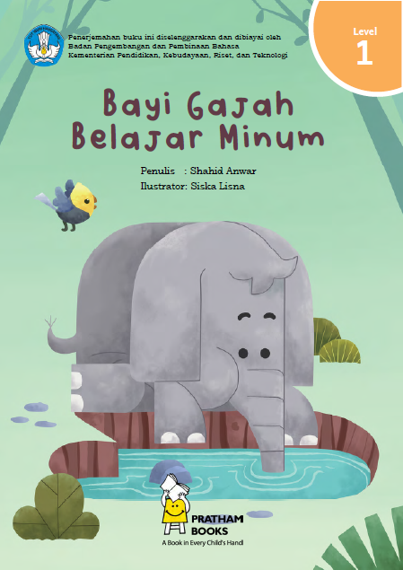 Bayi Gajah Belajar Minum